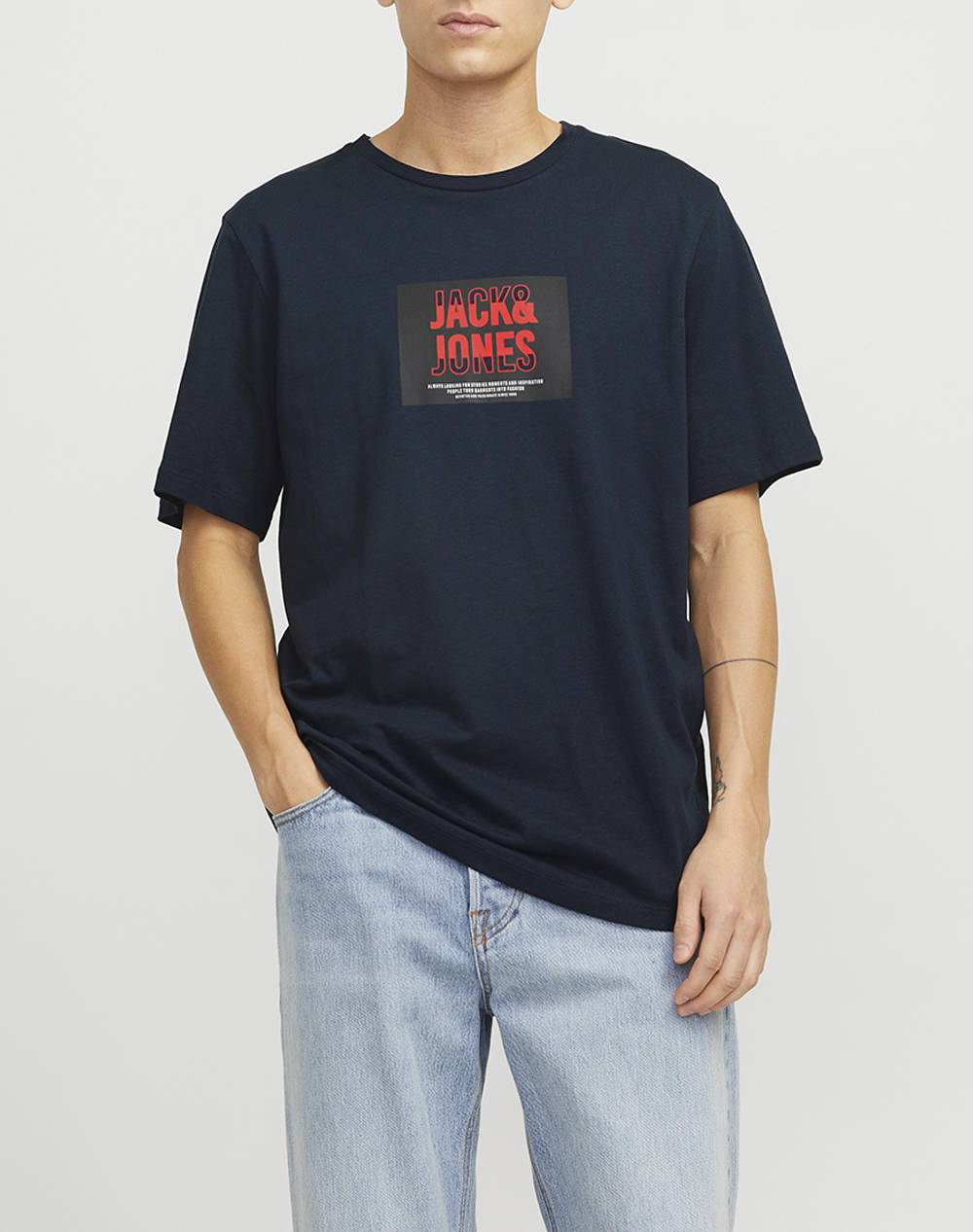 JACK&JONES JJHUDSON TEE SS CREW NECK LN