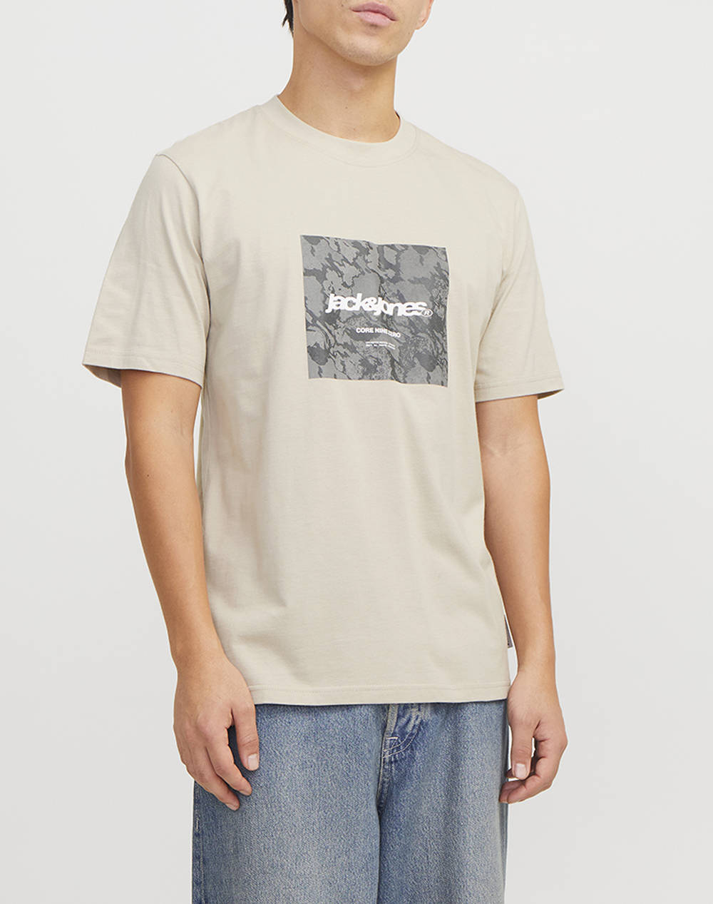 JACK&JONES JCOTARMAC CAMO FRONT TEE SS CREW NECK LN