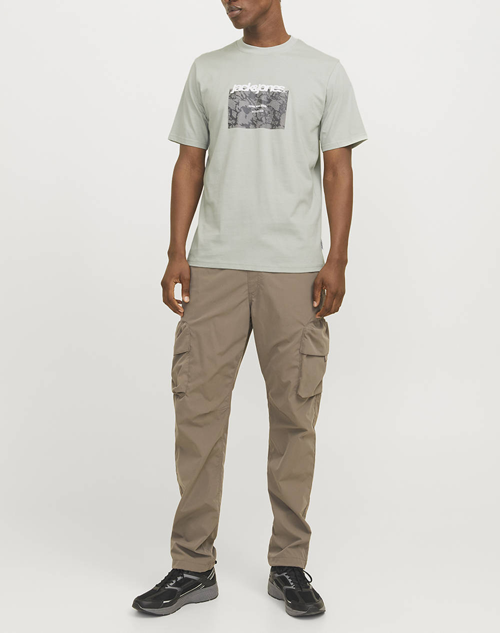 JACK&JONES JCOTARMAC CAMO FRONT TEE SS CREW NECK LN