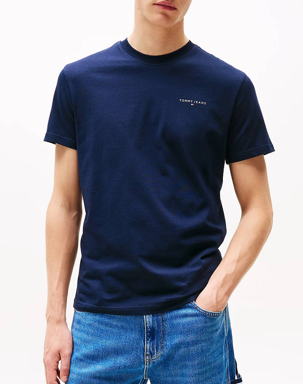 TOMMY JEANS TJM SLIM LINEAR CHEST SS TEE EXT