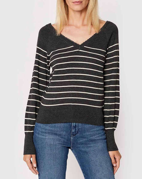 ONLY ONLANA LIFE SEAWOOL L/S STRIPE PULL KNT