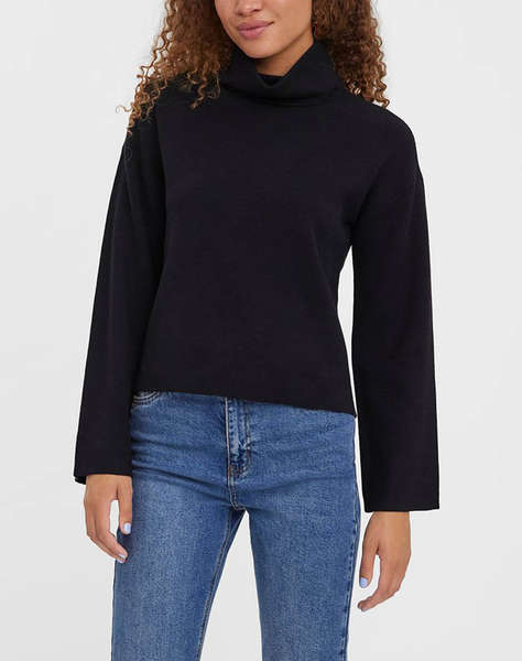 VERO MODA VMGOLD NEEDLE WIDE LS ROLLNECK BLOUSE