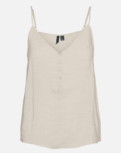 VERO MODA VMQUEENY SINGLET V-NECK TOP WVN GA