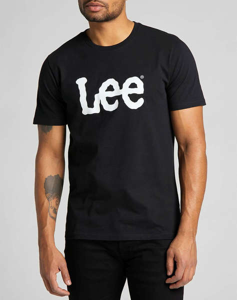 LEE WOBBLY LOGO TEE BLACK