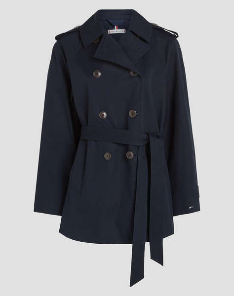 TOMMY HILFIGER COTTON SHORT TRENCH