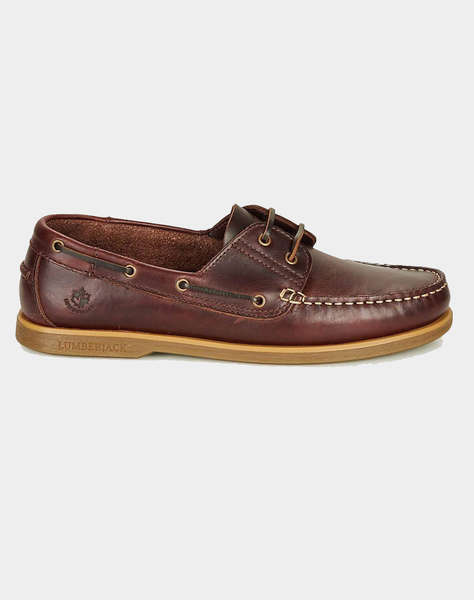 LUMBERJACK MAIN NAVIGATOR BOAT SHOES PULL-UP LEATHER MEN''S SHOE