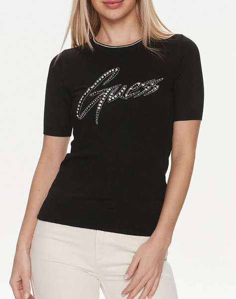 GUESS GRACE LOGO RN SS SWTR WOMEN''S KNIT