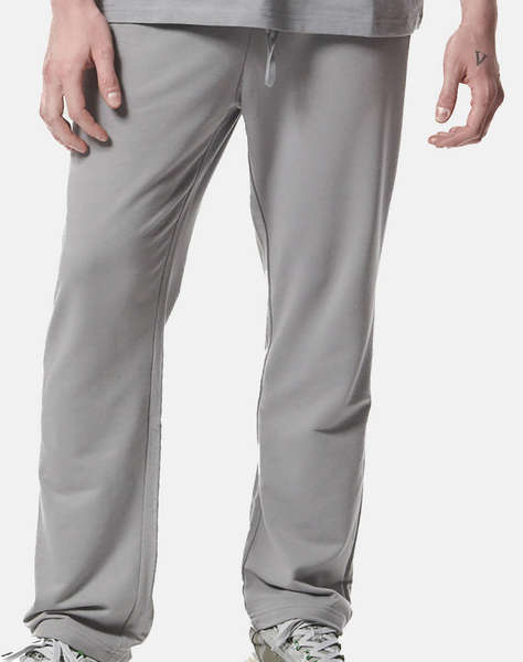 BODY ACTION MEN''S ESSENTIAL STRAIGHT SWEATPANTS W/ZIPPERS