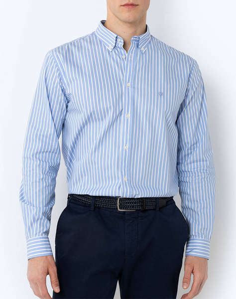 THE BOSTONIANS РИЗА ACORN POPLIN REGULAR FIT Stripe POPLIN Button-down Regular Fit