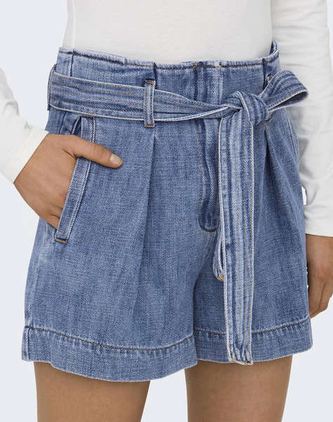 ONLY ONLJENNA HW BELTED DNM SHORT QYT