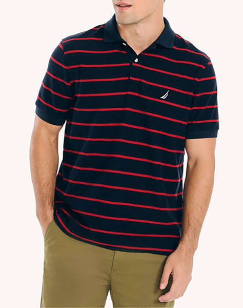 NAUTICA ТЕНИСКА POLO KM SS STRIPE DECK POLO_SUSTAINABLE