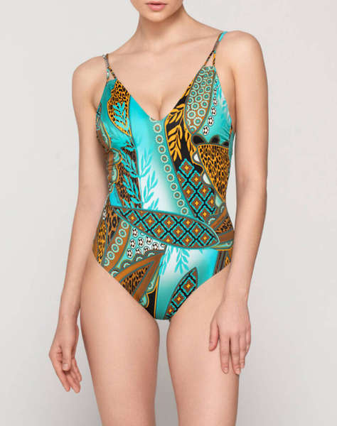 LUNA Jade swimsuit with molded triangle cup