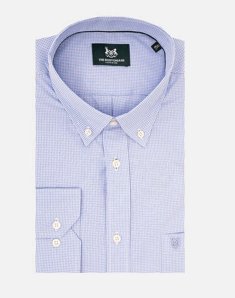 THE BOSTONIANS РИЗА CHESTER POPLIN REGULAR FIT MiniCheck POPLIN Button-down Regular Fit