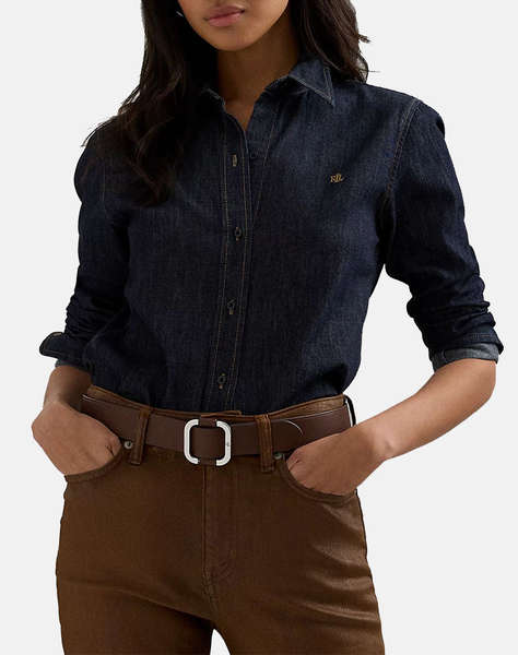 LAUREN RALPH LAUREN JAMELKO-LONG SLEEVE-BUTTON FRONT SHIRT