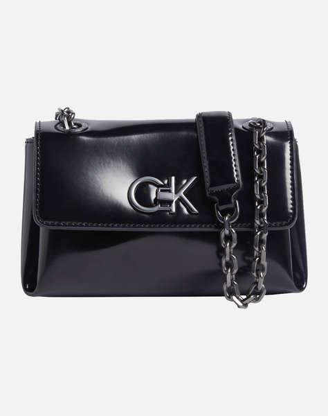 CALVIN KLEIN RE-LOCK SM SHOULDER BAG_SHINY (Размери: 17 x 13 x 4 см.)