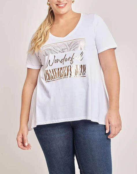 PARABITA T-shirt cotton with animal print Wonderful print