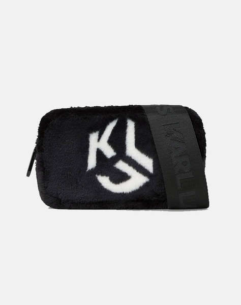 KARL LAGERFELD JEANS FUR LOGO CAMERA BAG (Размери: 49 x 35 x 23 см)