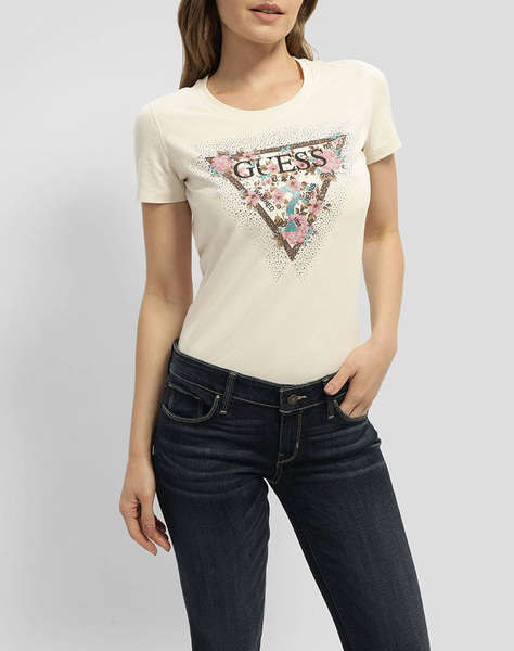 GUESS SS CN CHERRY FLOWER TEE WOMEN''S T-SHIRT