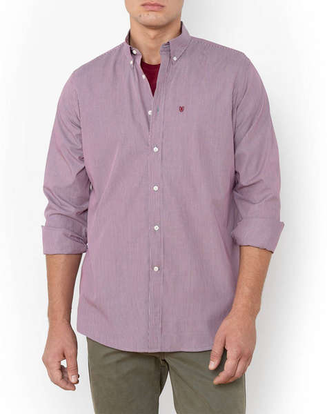 THE BOSTONIANS РИЗА ACORN POPLIN REGULAR FIT Stripe POPLIN Button-down Regular FIT