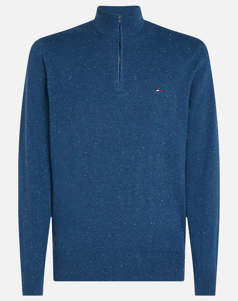 TOMMY HILFIGER PIMA ORG CTN CASHMERE ZIP MOCK