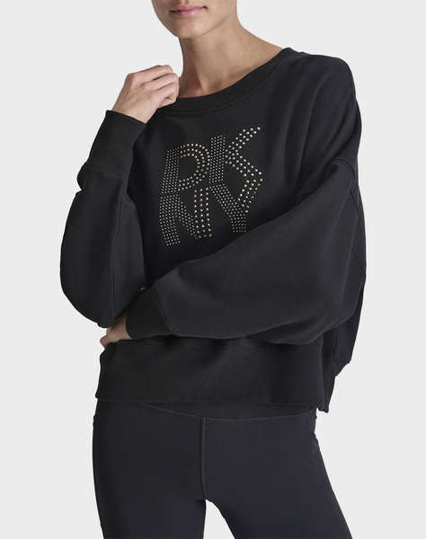 DKNY DP4T9968 LOGO ПУЛОВЕР С ДЪЛЪГ РЪКАВ DKNY