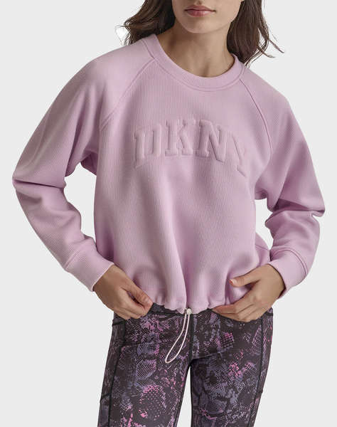 DKNY DP4T9946 LOGO ПУЛОВЕР С ДЪЛЪГ РЪКАВ DKNY