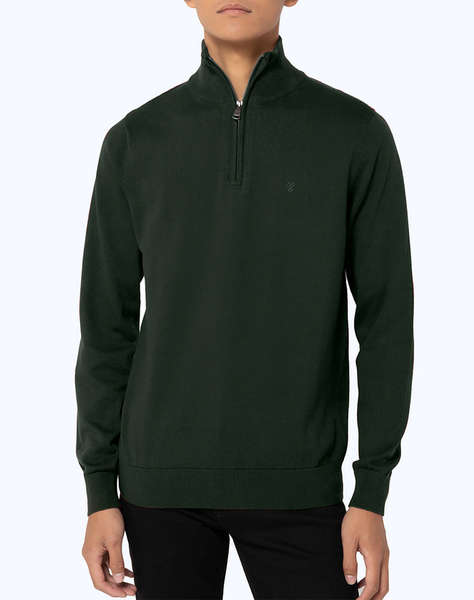 THE BOSTONIANS ПЛЕТЕНА МАТЕРИЯ HALF-ZIP REGULAR FIT