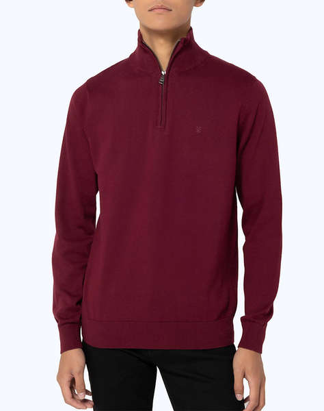 THE BOSTONIANS ПЛЕТЕНА МАТЕРИЯ HALF-ZIP REGULAR FIT