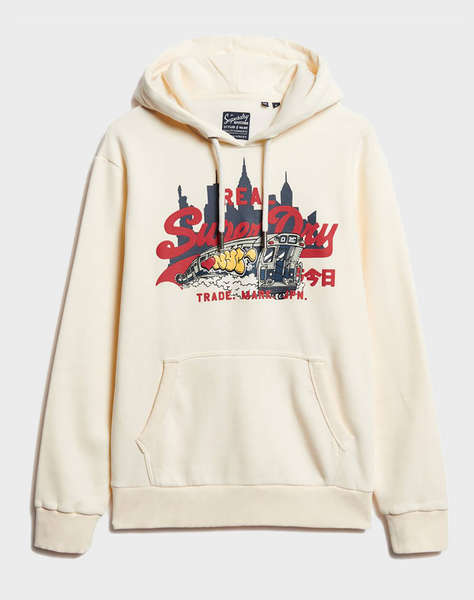 SUPERDRY D1 OVIN NEW YORK VL GRAPHIC HOODIE MEN''S SWEATSHIRT