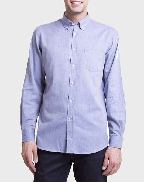 THE BOSTONIANS МЪЖКА РИЗА REGULAR FIT Plain FLANNEL Button-down Regular Fit