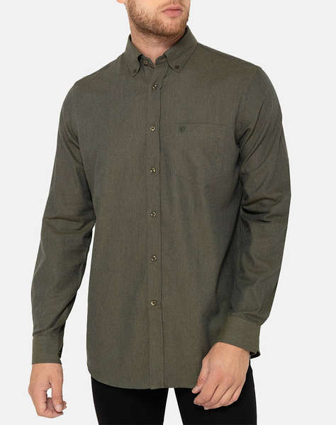 THE BOSTONIANS МЪЖКА РИЗА REGULAR FIT Plain FLANNEL Button-down Regular Fit