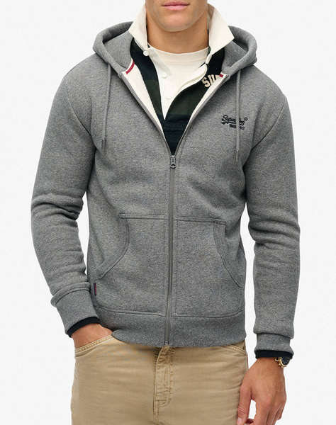 SUPERDRY D2 OVIN ESSENTIAL LOGO ZIP HOODIE MEN''S SWEATSHIRT