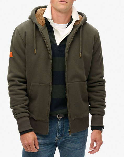 SUPERDRY D2 OVIN BORG LINED ZIPHOOD MEN''S SWEATSHIRTS