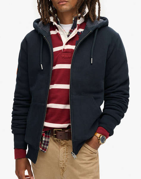 SUPERDRY D2 OVIN BORG LINED ZIPHOOD MEN''S SWEATSHIRTS