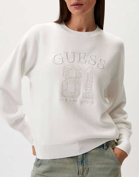 GUESS VIVIANA LOGO RN LS SWTR ДАМСКИ ПУЛОВЕР