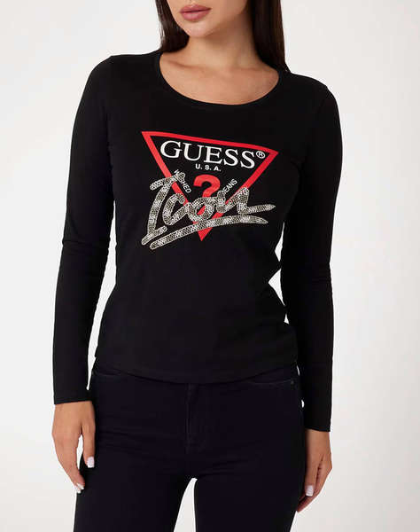 GUESS LS RN ICON TEE ДАМСКА ТЕНИСКА