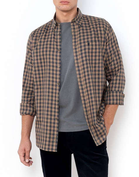 THE BOSTONIANS РИЗА MAVERICK TWILL REGULAR FIT MedCheck TWILL Button-down Regular FIT