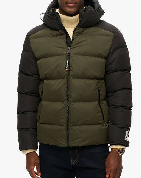 SUPERDRY D3 SDCD HOOD COLOUR BLOCK SPORT PUFFER МЪЖКО ЯКЕ