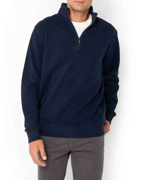 THE BOSTONIANS COTTON SWEATSHIRT HALF ZIP REGULAR FIT