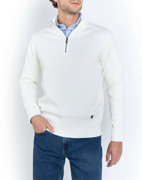 THE BOSTONIANS ПУЛОВЕР ПАМУК HALF-ZIP REGULAR FIT