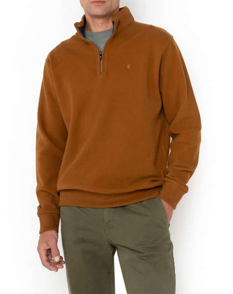 THE BOSTONIANS COTTON SWEATSHIRT HALF ZIP REGULAR FIT