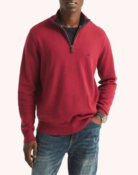 NAUTICA KNIT T-SHIRTMMNAVTECH 1/4 ZIP (12GG)