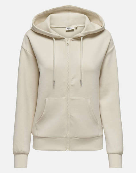 ONLY ONLFANCY L/S ZIP PEARL HOOD SWT