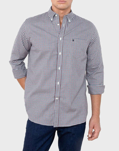 THE BOSTONIANS РИЗА CHESTER REGULAR FIT MiniCheck FLANNEL Buttondown Regular FIT