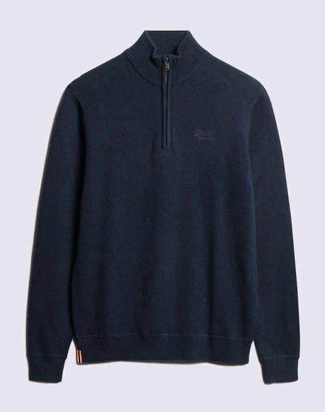 SUPERDRY D2 OVIN ESSENTIAL EMB KNIT HALF ZIP MEN''S KNIT