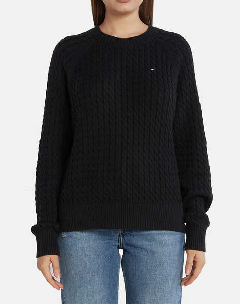 TOMMY HILFIGER CO MINI CABLE C-NECK SWEATER