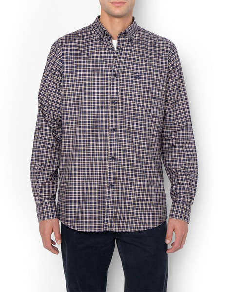 THE BOSTONIANS РИЗА MAVERICK TWILL REGULAR FIT MedCheck TWILL Button-down Regular FIT