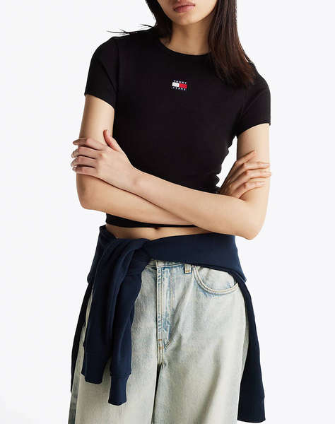 TOMMY JEANS TJW SLIM BADGE RIB TEE