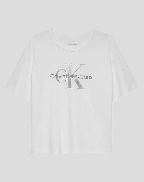 CALVIN KLEIN JEANS MONOLOGO GLITTER SS T-SHIRT