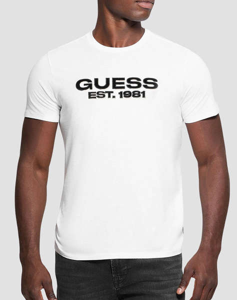 GUESS SS BSC VELVET LOGO TEE Мъжки суитшърт